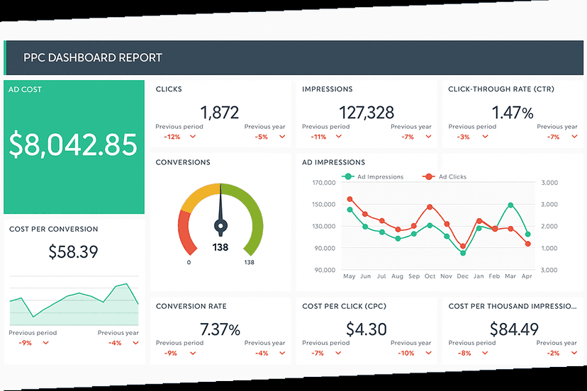 Dashboard screenshot showing Before state